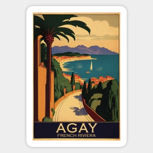 1928 FRANCE Agay French Riviera Vintage travel poster Sticker